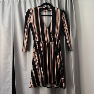 long sleeve dress with cute open neck